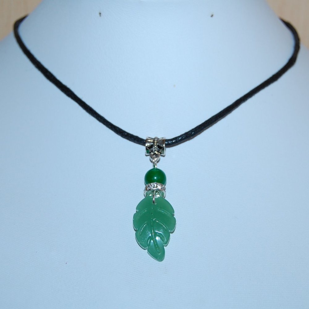 Jade Necklace,Jade Pendant Necklace,Jade Leave Necklace,Jade Leave Pendant